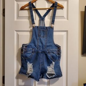 Jean jumper shorts